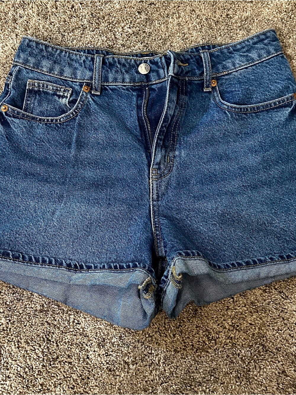 H&M Blue Denim Rolled-Hem Women's Shorts